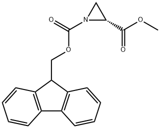 1,2-Aziridinedicarboxylic acid, 1-(9H-fluoren-9-ylmethyl) 2-methyl ester, (2R)- Struktur