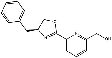 (S)-(6-(4-Benzyl-4,5-dihydrooxazol-2-yl)pyridin-2-yl)methanol Struktur