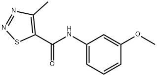 N-(3-methoxyphenyl)-4-methyl-1,2,3-thiadiazole-5-carboxamide Struktur