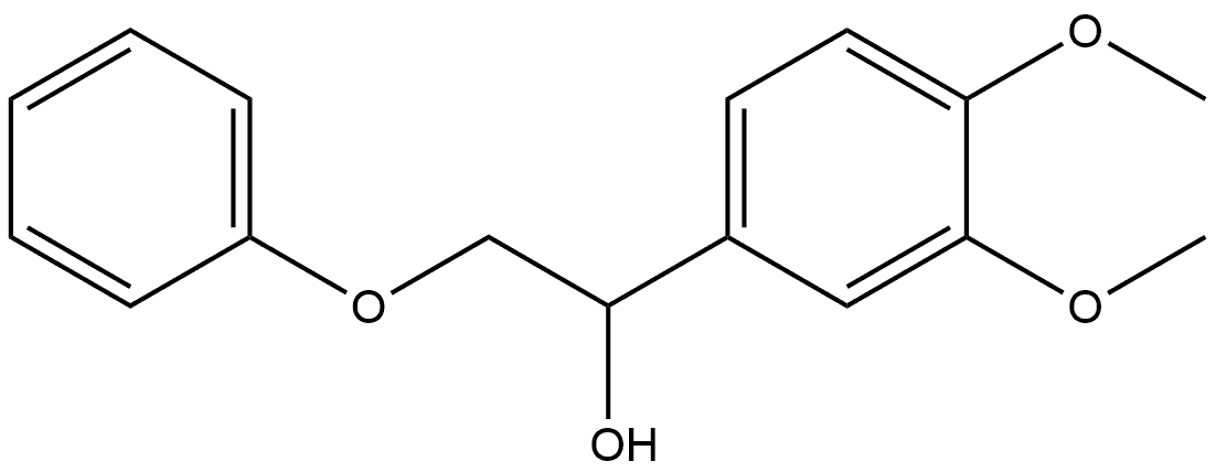 1-(3,4-Dimethoxyphenyl)-2-phenoxyethanol Struktur