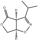 Furo[3,4-d]isoxazol-4(3aH)-one, 6,6a-dihydro-3-(1-methylethyl)-, cis- (9CI) Struktur