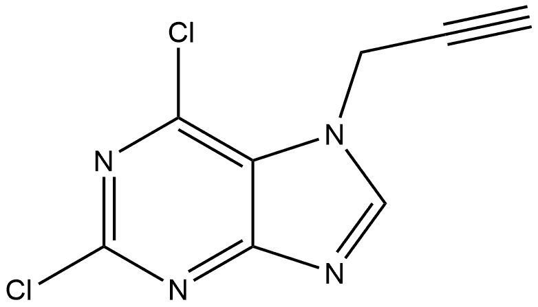 2,6-Dichloro-7-(2-propyn-1-yl)-7H-purine Struktur