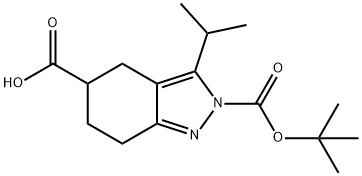 2H-Indazole-2,5-dicarboxylic acid, 4,5,6,7-tetrahydro-3-(1-methylethyl)-, 2-(1,1-dimethylethyl) ester Struktur