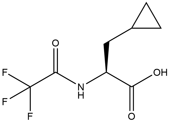 Cyclopropanepropanoic acid, α-[(2,2,2-trifluoroacetyl)amino]-, (αS)- Struktur