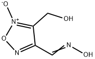 1,2,5-Oxadiazole-3-carboxaldehyde, 4-(hydroxymethyl)-, 3-oxime, 5-oxide (9CI) Struktur