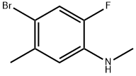 (4-Bromo-2-fluoro-5-methyl-phenyl)-methyl-amine Struktur