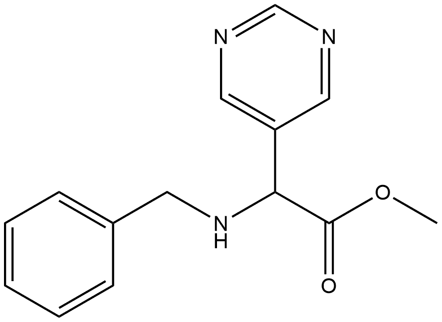 Methyl α-[(phenylmethyl)amino]-5-pyrimidineacetate Struktur