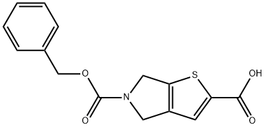 5H-Thieno[2,3-c]pyrrole-2,5-dicarboxylic acid, 4,6-dihydro-, 5-(phenylmethyl) ester Struktur