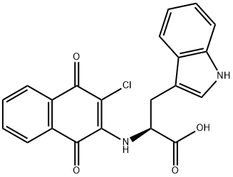 L-Tryptophan, N-(3-chloro-1,4-dihydro-1,4-dioxo-2-naphthalenyl)- Struktur