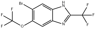 5-Bromo-6-(trifluoromethoxy)-2-(trifluoromethyl)-1H-benzimidazole Struktur