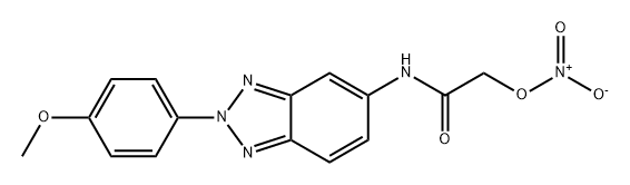 Acetamide, N-[2-(4-methoxyphenyl)-2H-benzotriazol-5-yl]-2-(nitrooxy)- Struktur