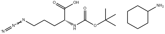 D-Norvaline, 5-azido-N-[(1,1-dimethylethoxy)carbonyl]-, compd. with cyclohexanamine (1:1) Struktur