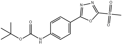 Carbamic acid, N-[4-[5-(methylsulfonyl)-1,3,4-oxadiazol-2-yl]phenyl]-, 1,1-dimethylethyl ester Structure