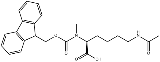 L-Lysine, N6-acetyl-N2-[(9H-fluoren-9-ylmethoxy)carbonyl]-N2-methyl- Struktur