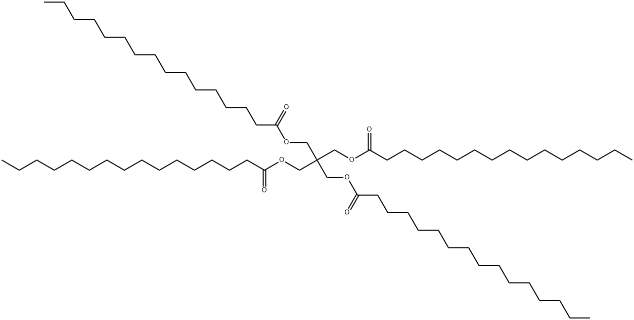 Hexadecanoic acid, 1,1'-[2,2-bis[[(1-oxohexadecyl)oxy]methyl]-1,3-propanediyl] ester Struktur