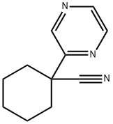 Cyclohexanecarbonitrile, 1-(2-pyrazinyl)- Struktur