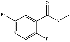 2-Bromo-5-fluoro-N-methylpyridine-4-carboxamide Struktur