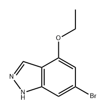 1H-Indazole, 6-bromo-4-ethoxy- Struktur