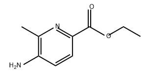 2-Pyridinecarboxylic acid, 5-amino-6-methyl-, ethyl ester Struktur