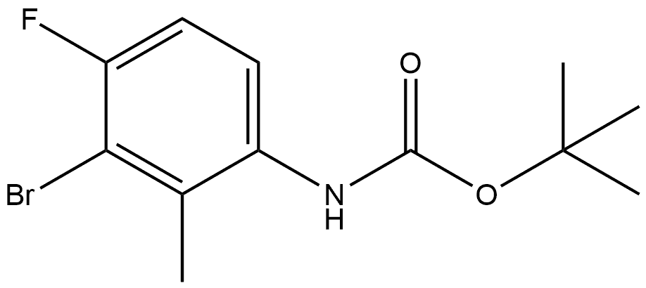 tert-butyl (3-bromo-4-fluoro-2-methylphenyl)carbamate Struktur