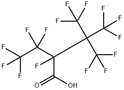 Butanoic acid, 2,3,3,4,4,4-hexafluoro-2-[2,2,2-trifluoro-1,1-bis(trifluoromethyl)ethyl]- Struktur