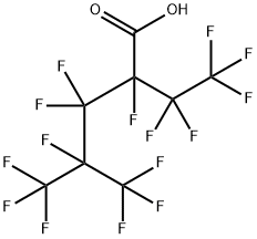 Pentanoic acid, 2,3,3,4,5,5,5-heptafluoro-2-(1,1,2,2,2-pentafluoroethyl)-4-(trifluoromethyl)- Struktur