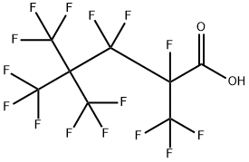 Pentanoic acid, 2,3,3,5,5,5-hexafluoro-2,4,4-tris(trifluoromethyl)- Struktur