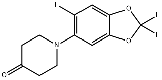 4-Piperidinone, 1-(2,2,6-trifluoro-1,3-benzodioxol-5-yl)- Struktur