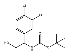 Carbamic acid, N-[1-(3,4-dichlorophenyl)-2-hydroxyethyl]-, 1,1-dimethylethyl ester Struktur