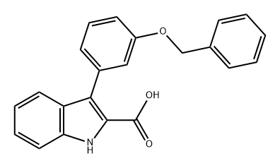 1H-Indole-2-carboxylic acid, 3-[3-(phenylmethoxy)phenyl]- Struktur