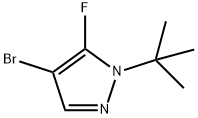 1H-Pyrazole, 4-bromo-1-(1,1-dimethylethyl)-5-fluoro- Struktur