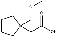 2-[1-(methoxymethyl)cyclopentyl]acetic acid Struktur