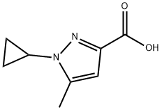 1-Cyclopropyl-5-methylpyrazole-3-carboxylic acid Struktur