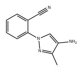 Benzonitrile, 2-(4-amino-3-methyl-1H-pyrazol-1-yl)- Struktur