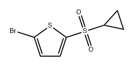 Thiophene, 2-bromo-5-(cyclopropylsulfonyl)- Struktur