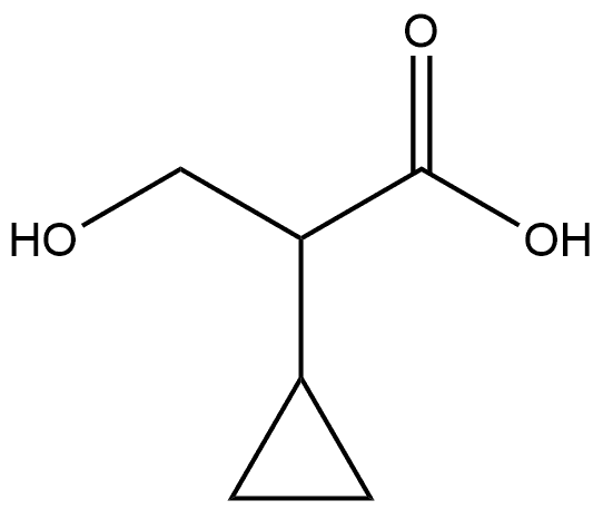 Cyclopropaneacetic acid, α-(hydroxymethyl)- Struktur