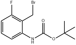 2-Amino-6-fluorobenzyl bromide, N-BOC protected Struktur