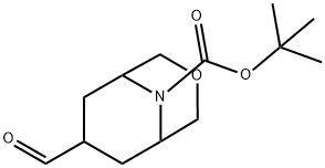 tert-butyl 7-formyl-3-oxa-9-azabicyclo[3.3.1]nonane-9-carboxylate Struktur