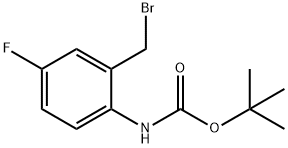 2-Amino-5-fluorobenzyl bromide, N-BOC protected Struktur