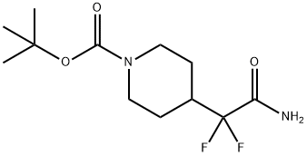 1,1-Dimethylethyl 4-(2-amino-1,1-difluoro-2-oxoethyl)-1-piperidinecarboxylate Struktur