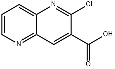 1,5-Naphthyridine-3-carboxylic acid, 2-chloro- Struktur