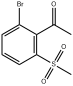 6’-Bromo-2’-(methylsulphonyl)acetophenone Structure