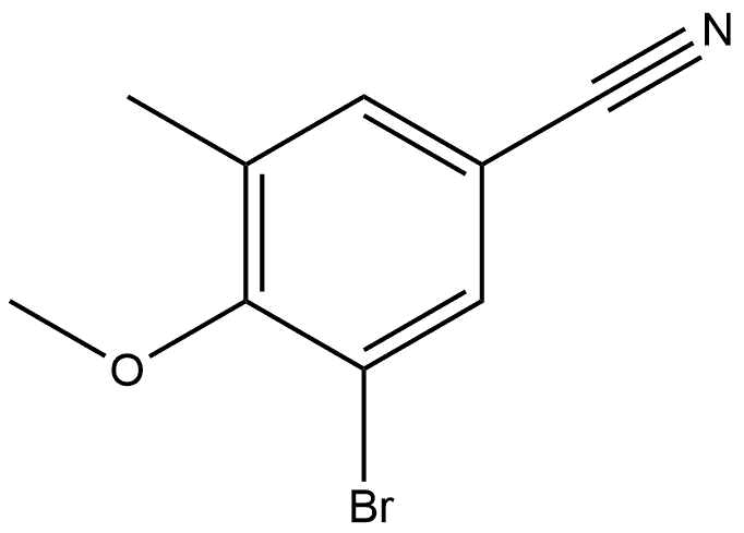 3-Bromo-4-methoxy-5-methyl-benzonitrile Struktur