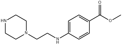 Benzoic acid, 4-[[2-(1-piperazinyl)ethyl]amino]-, methyl ester Struktur