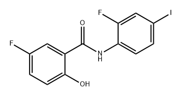 Benzamide, 5-fluoro-N-(2-fluoro-4-iodophenyl)-2-hydroxy- Struktur