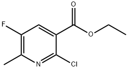 3-Pyridinecarboxylic acid, 2-chloro-5-fluoro-6-methyl-, ethyl ester Struktur