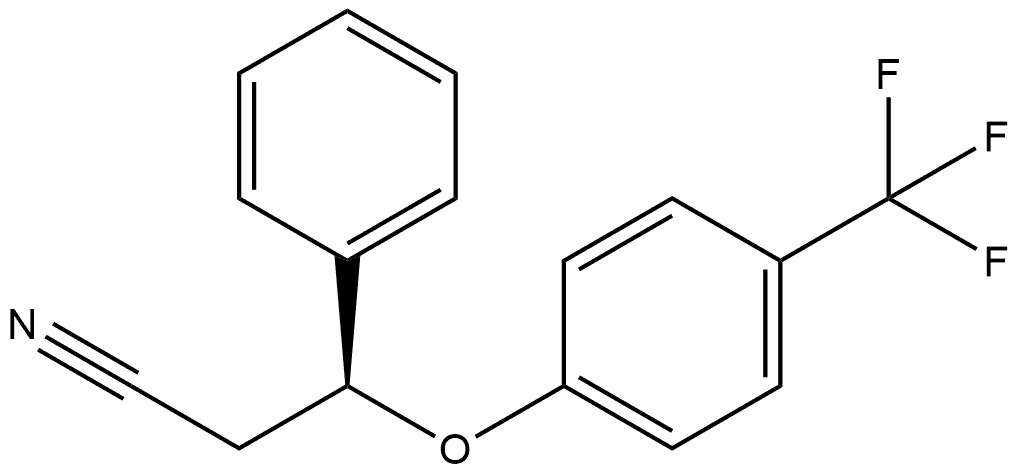 Benzenepropanenitrile, β-[4-(trifluoromethyl)phenoxy]-, (βS)- Struktur