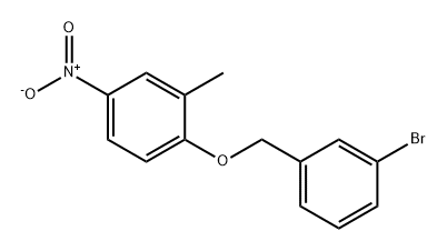 1-[(3-Bromophenyl)methoxy]-2-methyl-4-nitrobenzene Struktur