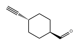 Cyclohexanecarboxaldehyde, 4-ethynyl-, trans- Struktur