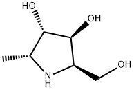 (2R,3S,4S,5R)-2-(Hydroxymethyl)-5-methyl-3,4-pyrrolidinediol Struktur